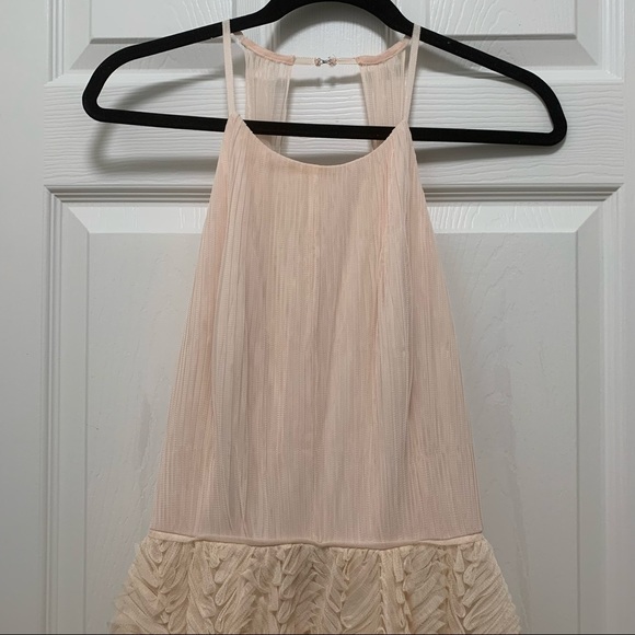 NWT ADRIANNA PAPELL SLEEVELESS SHIRRED TULLE MIDI DRESS - Picture 7 of 16